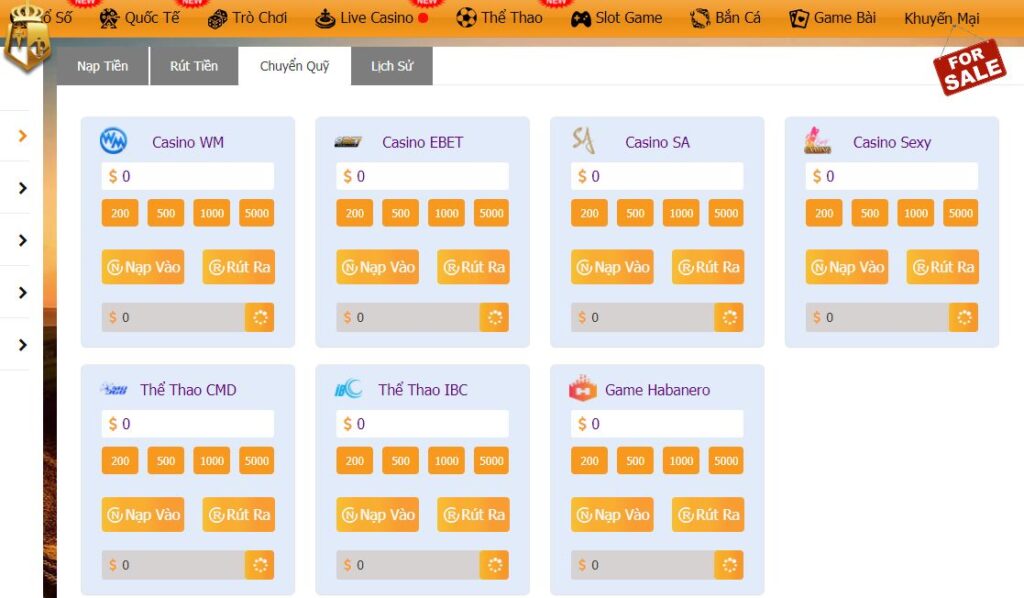 Rút tiền tại các game typhu88