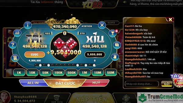 Game tài xỉu ăn tiền hấp dẫn, cơ hội kiếm tiền online TYPHU88